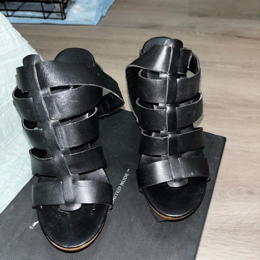 United Nude UN Abstract Rom Architectural Platform Heels Avant Garde EU 39 - Picture 10 of 11
